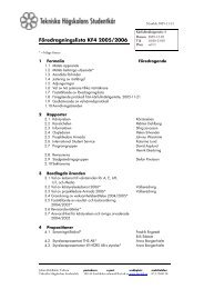Mötesprotokoll KS1 2001/2002 - Tekniska Högskolans Studentkår ...