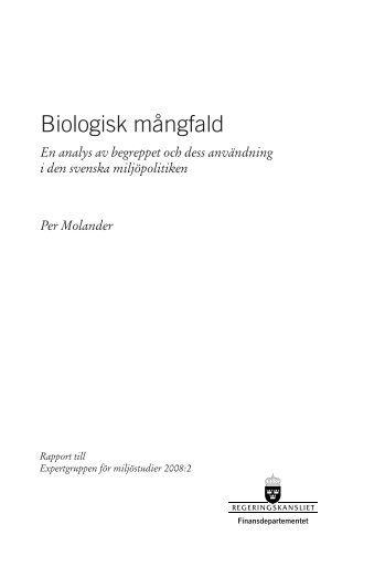 Biologisk mångfald - Expertgruppen för miljöstudier