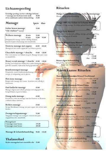 + Prijslijst met alle behandelingen (PDF) - Beauty Wellness Roeselare