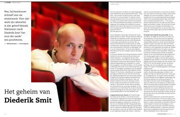 Interview: Paradijsvogel cabaretier Diederik Smit - Wilfred Hermans