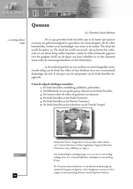 Download het complete programmaboekje - Karmelklooster Drachten