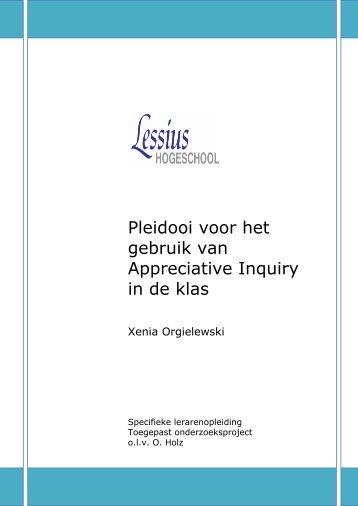 Pleidooi voor het gebruik van Appreciative Inquiry in de klas - Dunya