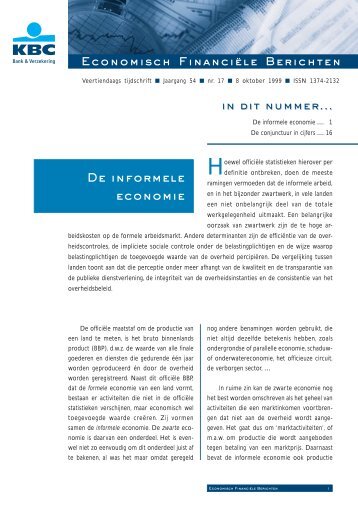 De informele economie - Kbc