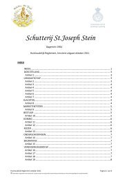 Huishoudelijk reglement (pdf) - Schutterij St. Joseph Stein