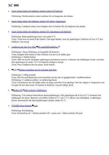 Har du problem med laddningen eller upplever att din CTEK inte ...