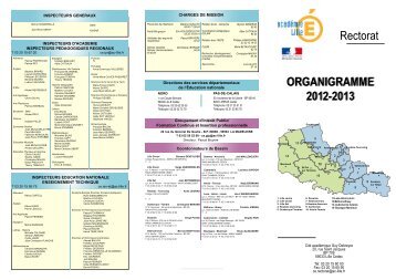 Organigramme 2012-2013 - Académie de Lille