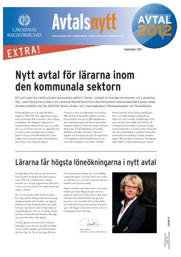 AvtalsNytt 2012 om kommunala avtalet - Lärarnas Riksförbund