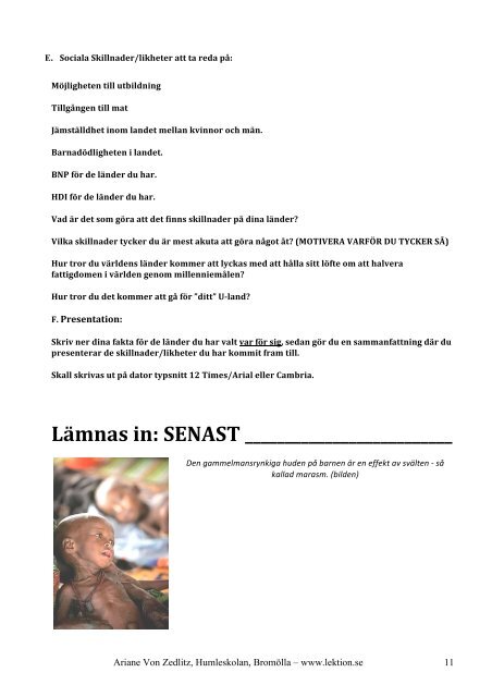 TEMA: Klimat utveckling – länder (I och Uland) - Hagaskolan