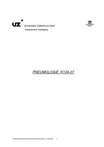 PNEUMOLOGIE K12A-07 - UZ Gent