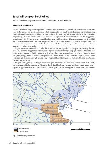 Sundsvall, berg och bergkvalitet - Sveriges geologiska undersökning