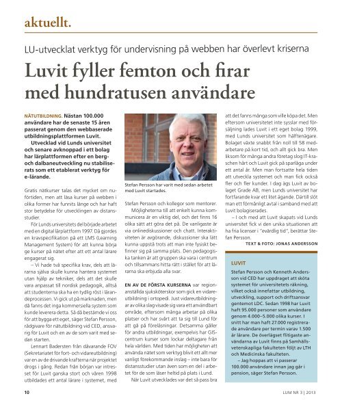 LUM nr 3 | 2013 - Humanekologi Lunds universitet