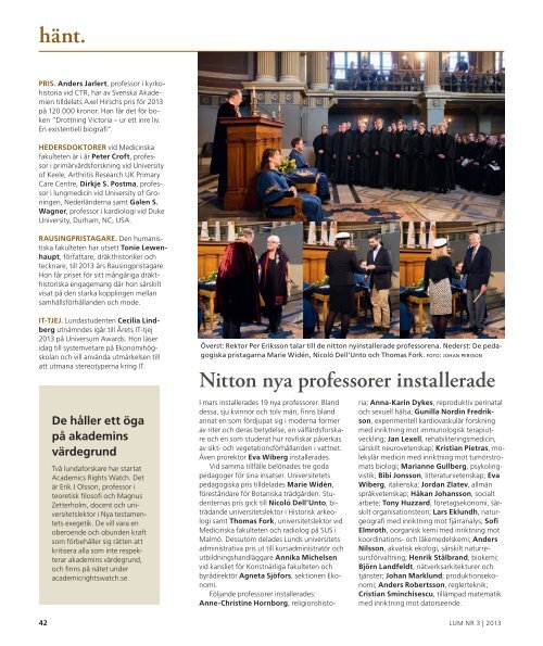 LUM nr 3 | 2013 - Humanekologi Lunds universitet