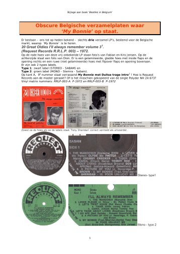 Obscure Belgische verzamel vinylplaten waar - Beatles in Belgium