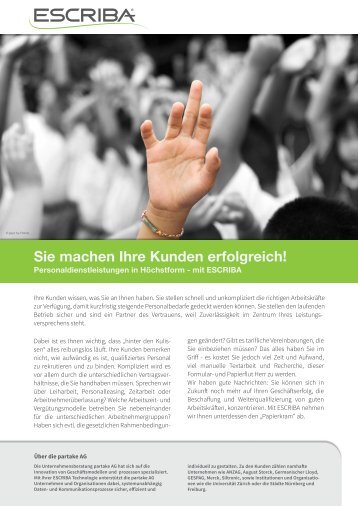 Download Flyer Personaldienstleistungen mit ESCRIBA