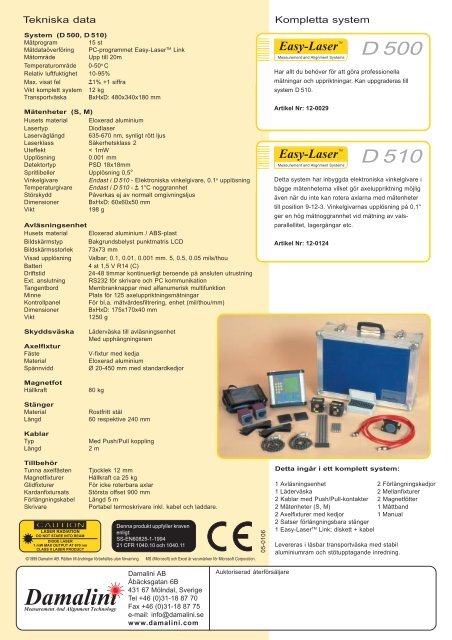 Datablad Easy-Laser D500 (.pdf) - vikab