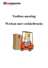 Toolbox-meeting Werken met vorkheftrucks - Pro Industry