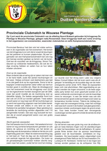 Provinciale Clubmatch te Wouwse Plantage - VDH Kringgroep ...