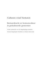 Culturen rond besturen (2006, pdf) - Actieprogramma lokaal bestuur