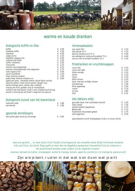 warme en koude dranken - Hajé Hotels & Restaurants