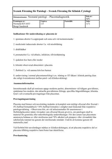 Placenta - Svensk förening för Patologi