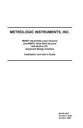 METROLOGIC INSTRUMENTS, INC. - VVV System sro