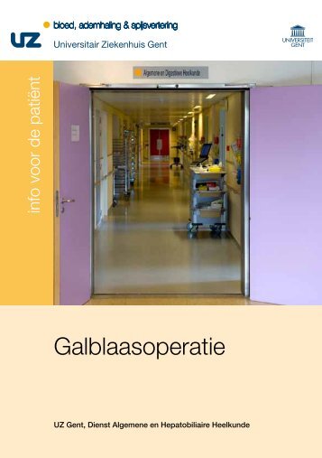 Galblaasoperatie - UZ Gent