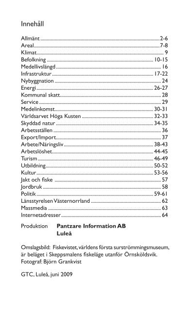 Fakta om Västernorrlands