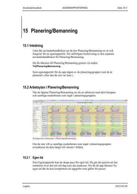 PALASSO Egenrapportering - PALASSO - Logica