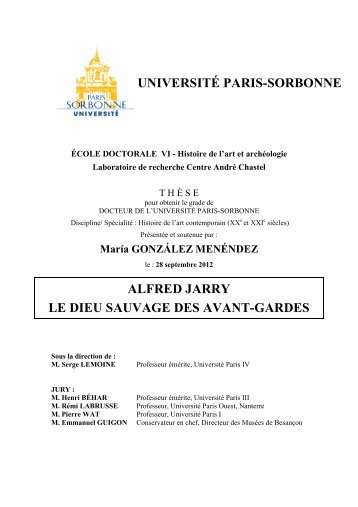 Position de thèse de Maria Gonzalez Menendez - Centre André ...