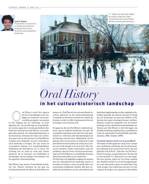 Oral History in het cultuurhistorisch landschap