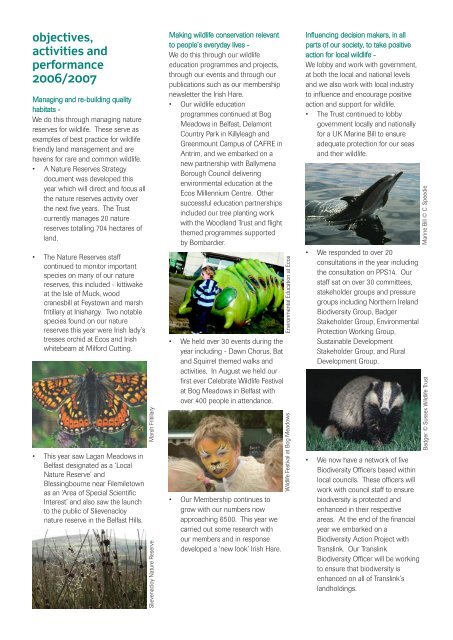 Annual Report - Ulster Wildlife Trust