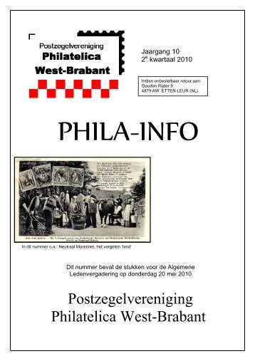 Ledenblad Phila-Info, 2e kwartaal 2010 - Philatelica West-Brabant