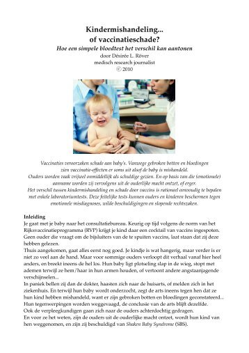 Kindermishandeling of vaccinatieschade? - Desiree Rover