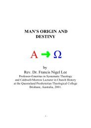 MAN'S ORIGIN AND DESTINY - The Works of F. N. Lee