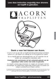 Acorn Trapliften - gebruiksaanwijzing - NL - Acorn Stairlifts