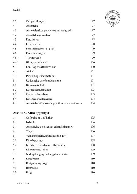 Kortlægning af den nuværende opgavefordeling i ... - Kirkeministeriet