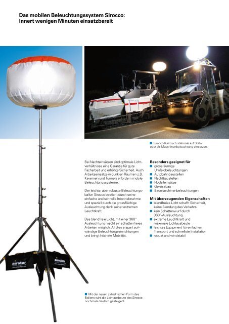 Der multifunktionale Beleuchtungsballon - SFS Locher AG
