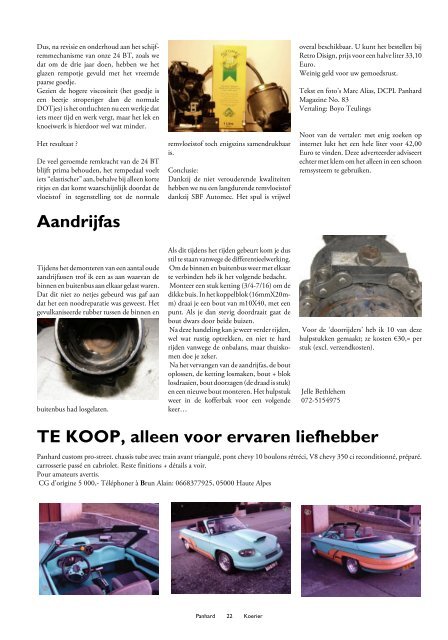 Lees Panhard Koerier 159 online - Panhardclub Nederland