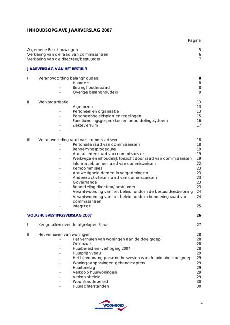 Jaarverslag 2007 - Woongoed Zeeuws-Vlaanderen