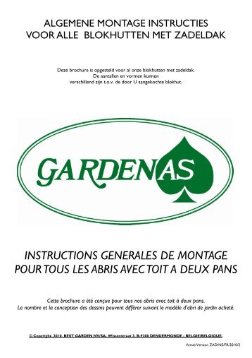 instructions generales de montage pour tous les ... - E-shop Hubo