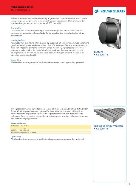 Algemene productcatalogus Hofland Deltaflex Rubbertechniek BV