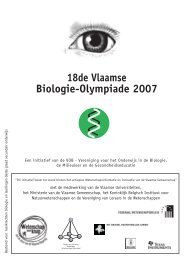 18de Vlaamse Biologie-Olympiade 2007 - V.O.B.