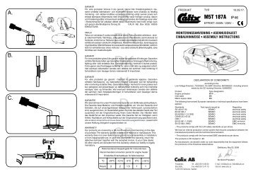 Monteringsanvisning - Calix