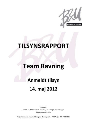 tilsynsrapport - maj 2012 - Om Team Ravning
