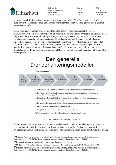 Förstudie om e-arkiv och e-diarium, Bilagor - Riksarkivet