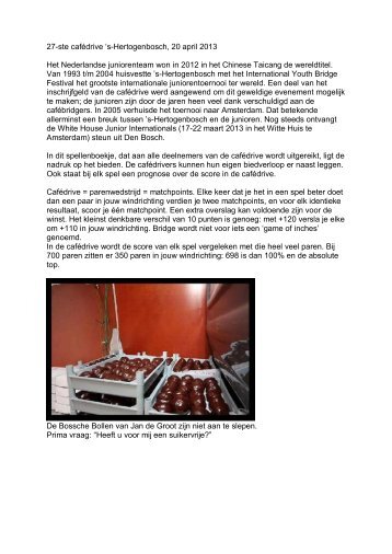Spellenboekje in PDF - Café Bridge Drive 's-Hertogenbosch