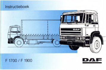 Daf F 1700 en F 1900 instructieboekje - Oudedaftechniek.nl