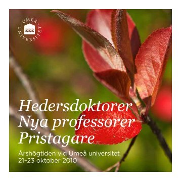 Högtidsskrift - Umeå universitet