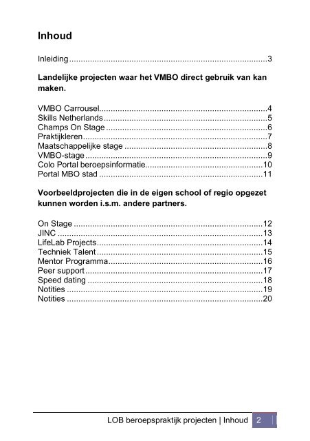 De beroepspraktijk betrekken bij LOB op het VMBO.