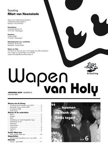 nummer 2, december 2008 - Scouting Allart van Heemstede ...